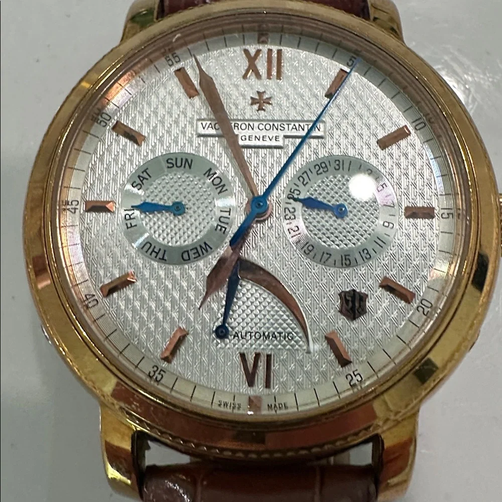 Gold Watch with Brown Strap - Picture 5 of 7